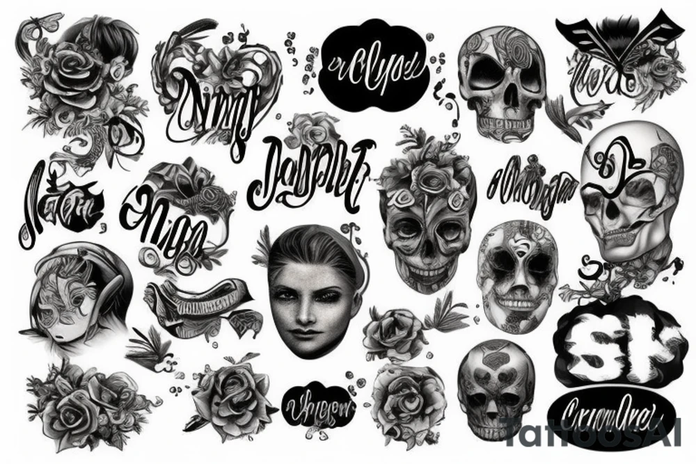 Names tattoo idea