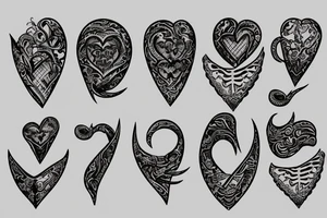 Dagger with heart tattoo idea