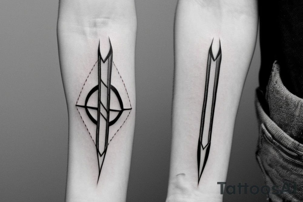 Focus arrow tattoo idea