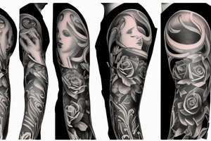 Piano sleeve tattoo idea