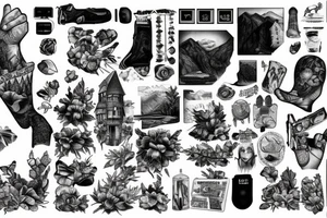 House on the mountains tattoo idea
