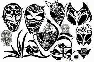 Mask on the web tattoo idea