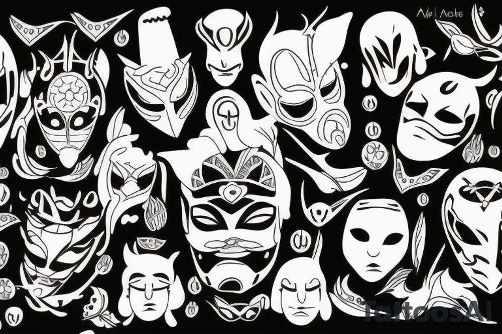 Mask on the web tattoo idea