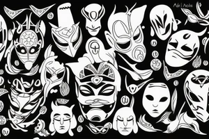 Mask on the web tattoo idea