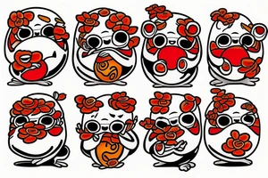 Daruma frog tattoo idea