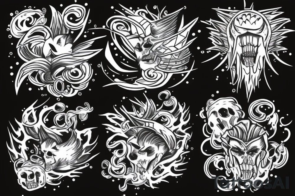 Thunder storm tattoo idea