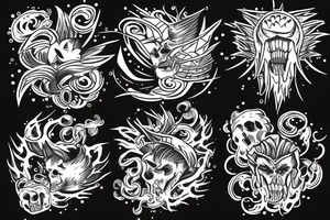 Thunder storm tattoo idea