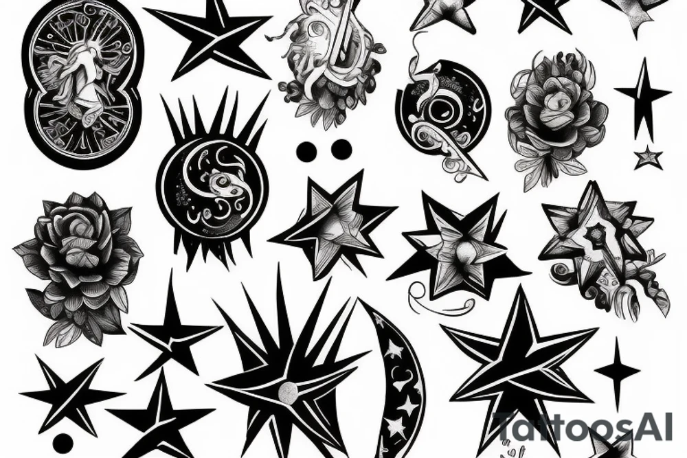 Libra star sign tattoo idea