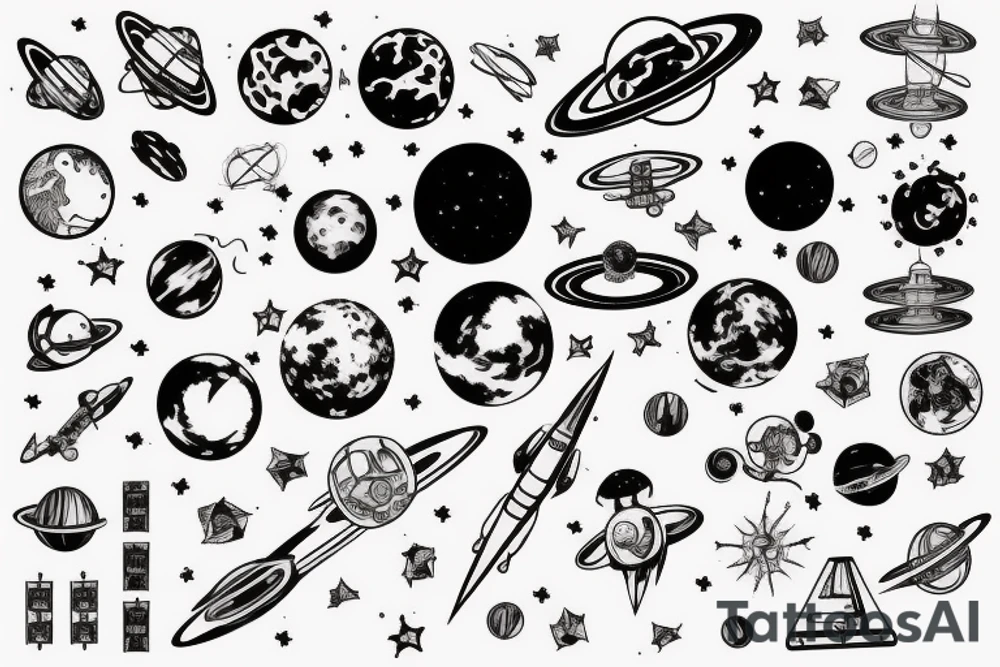Physics and space tattoo idea