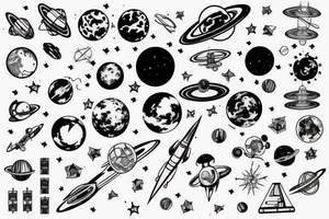 Physics and space tattoo idea