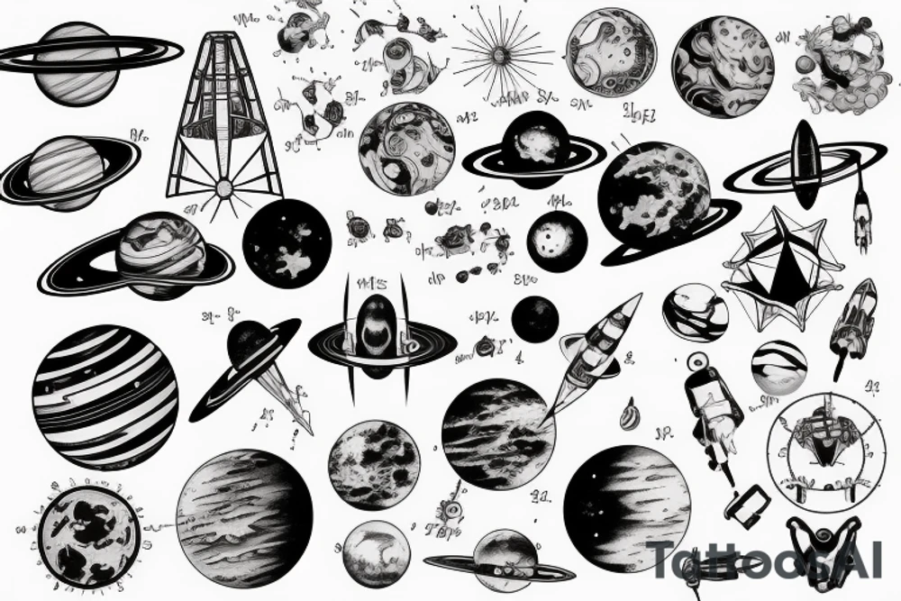 Physics and space tattoo idea