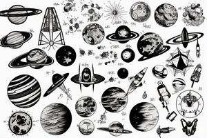 Physics and space tattoo idea