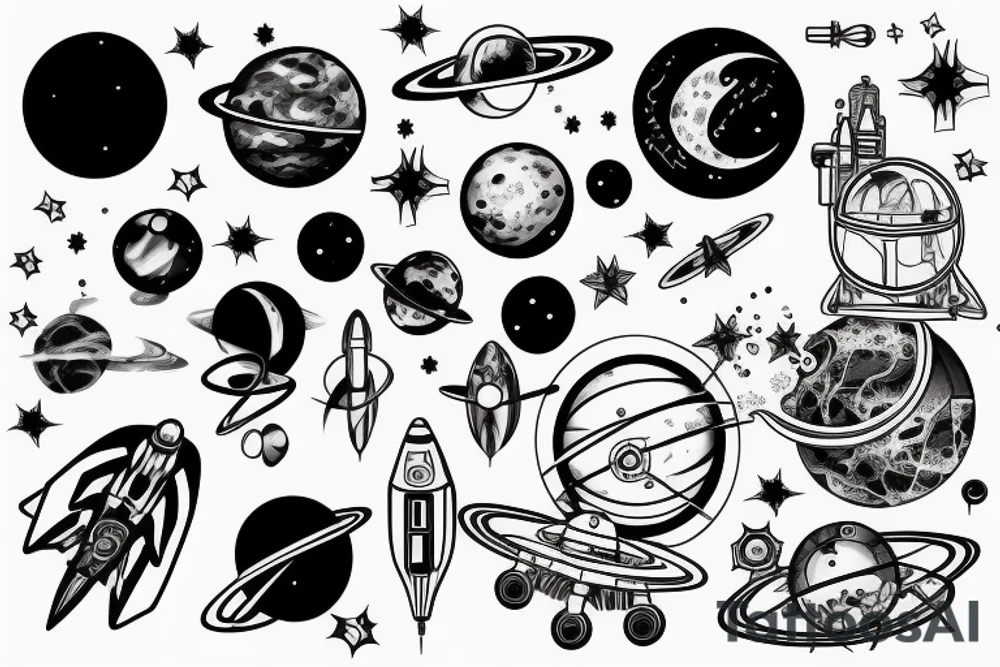 Physics and space tattoo idea