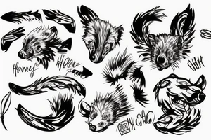 Honey Badger thai style tattoo idea