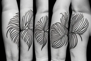 Monstera Plant in case with sun tattoo idea