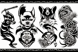 Honey Badger samurai tattoo idea