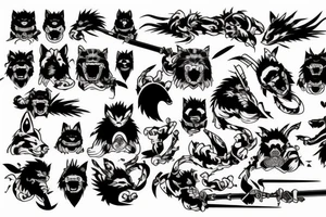 Honey Badger samurai tattoo idea
