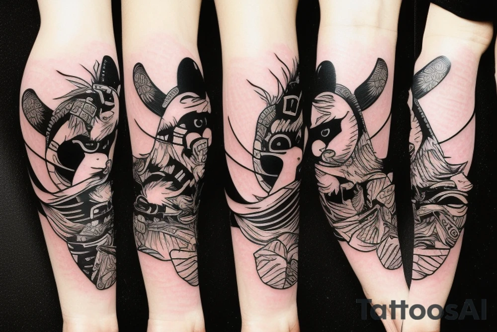 Honey Badger samurai tattoo idea
