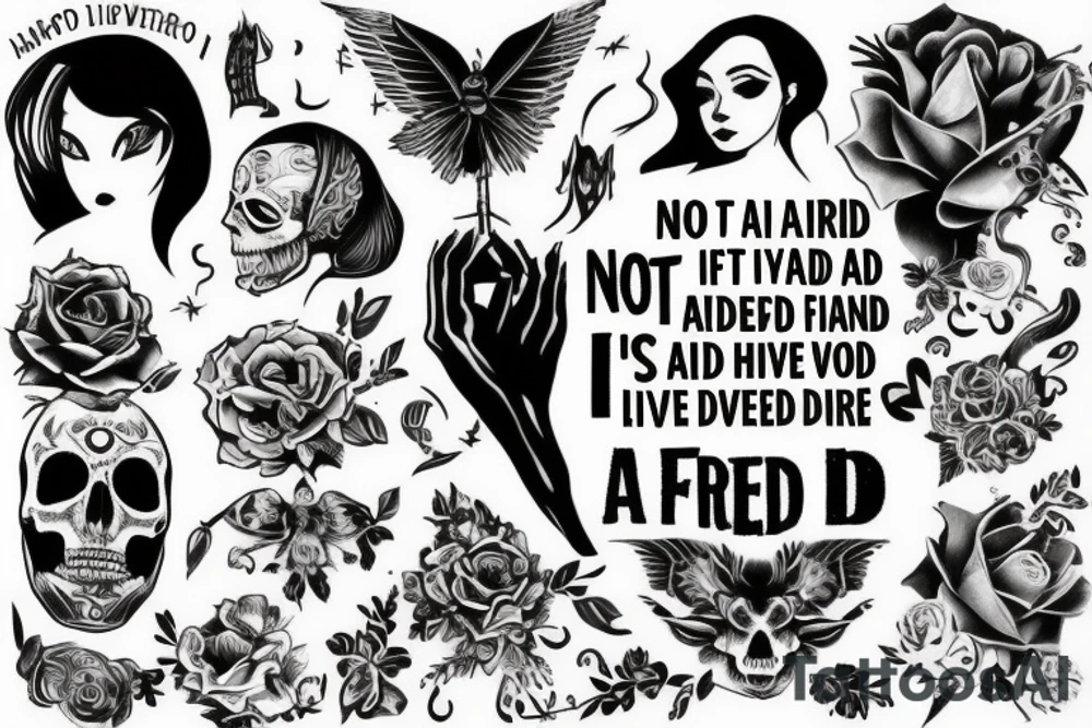 im not afraid of dying. im afraid not to have lived tattoo idea