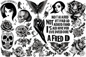 im not afraid of dying. im afraid not to have lived tattoo idea