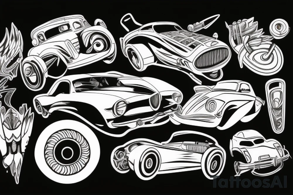 tattoo on the theme of cars tattoo idea