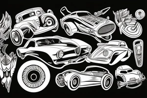 tattoo on the theme of cars tattoo idea