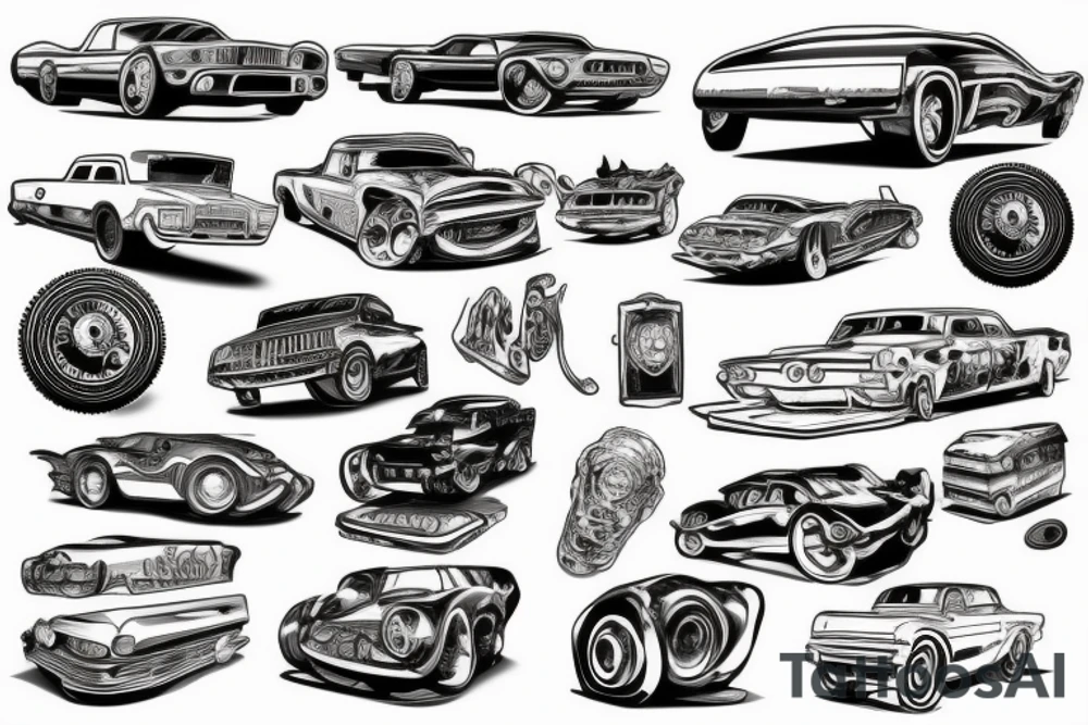 tattoo on the theme of cars tattoo idea