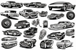 tattoo on the theme of cars tattoo idea