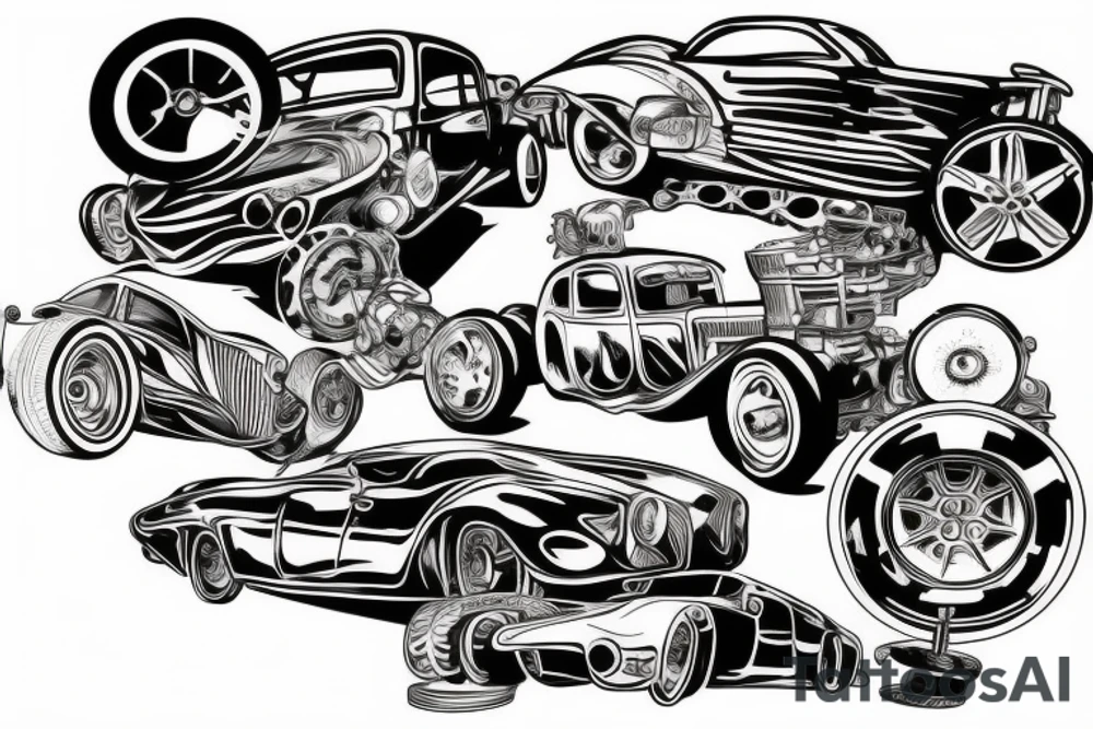 tattoo on the topic of car mechanics tattoo idea