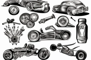 tattoo on the topic of car mechanics tattoo idea