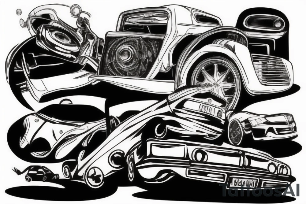 tattoo on the topic of car tattoo idea
