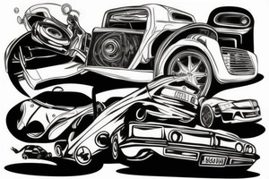 tattoo on the topic of car tattoo idea