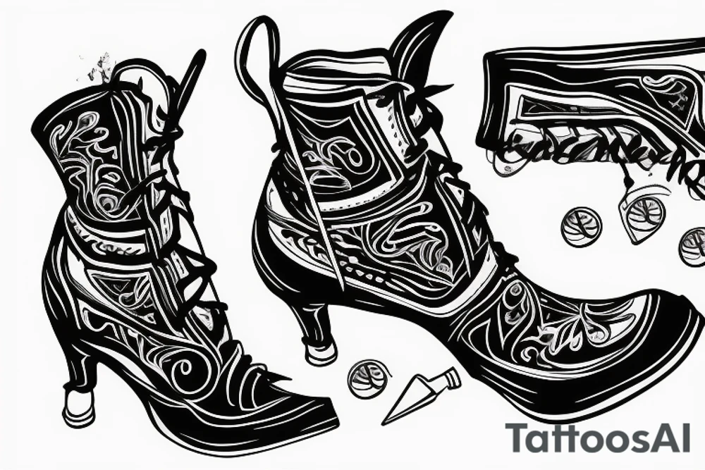 Basketball Cilinderhat Dance boots tattoo idea