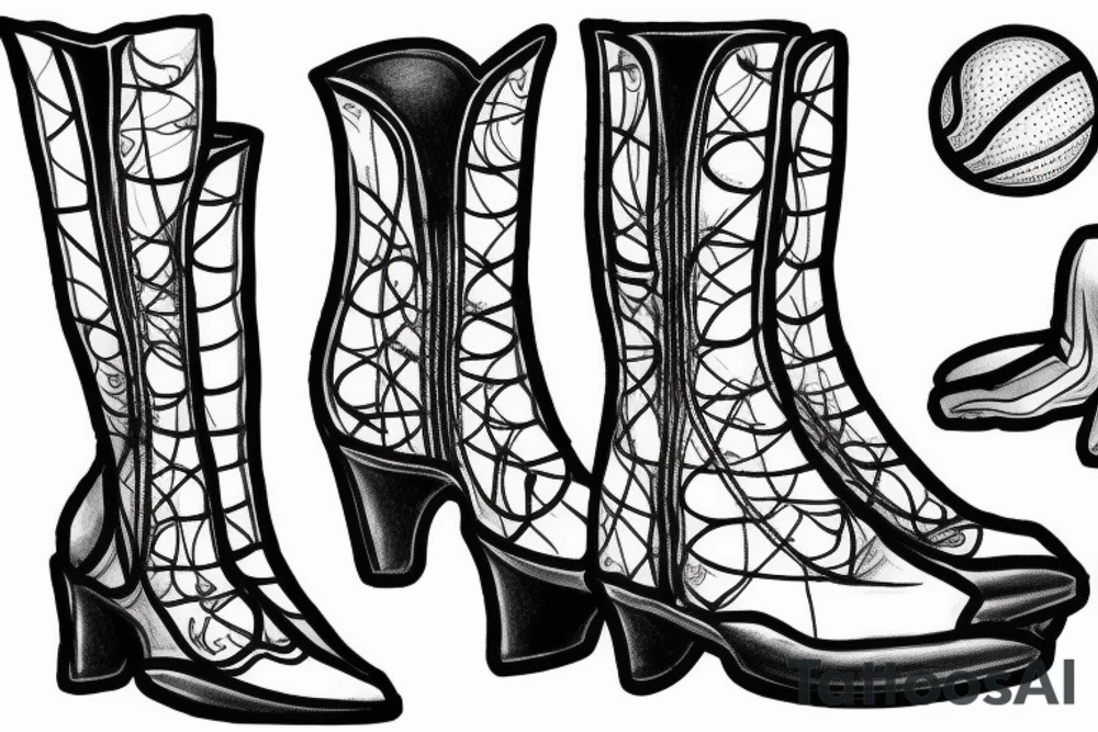 Basketball Cilinderhat Dance boots tattoo idea