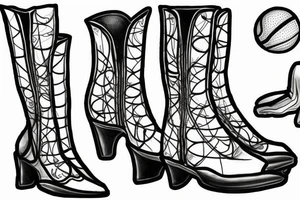 Basketball Cilinderhat Dance boots tattoo idea