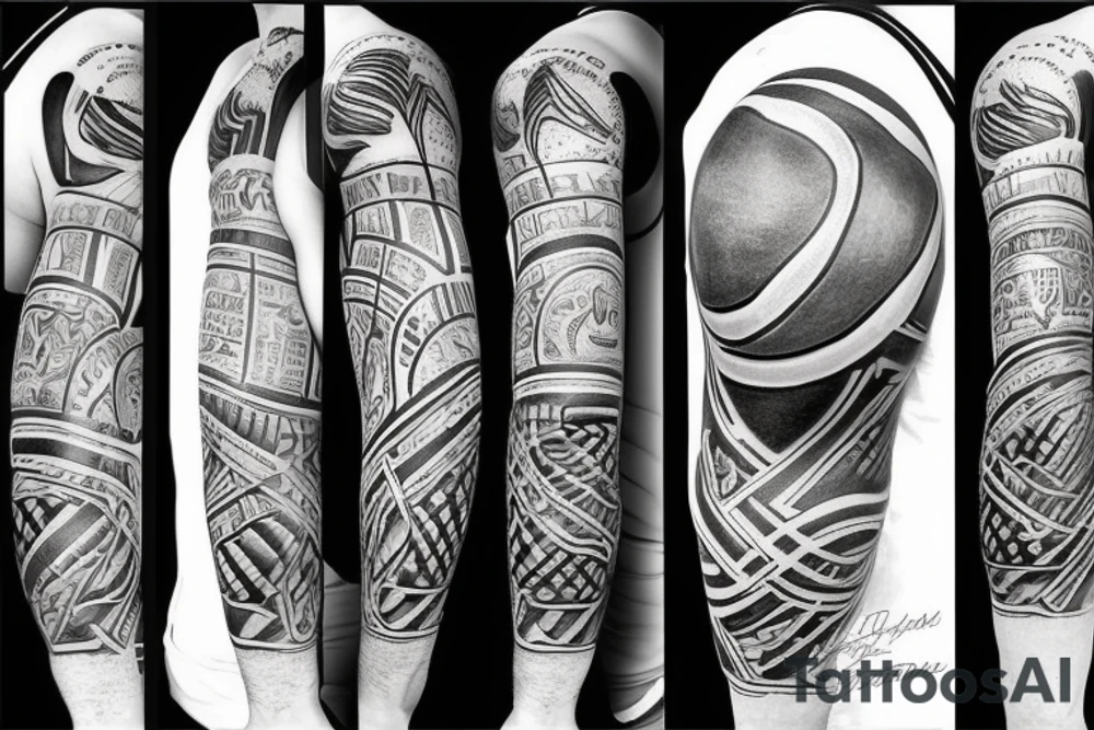 Basketball Cilinderhat tattoo idea