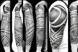 Basketball Cilinderhat tattoo idea