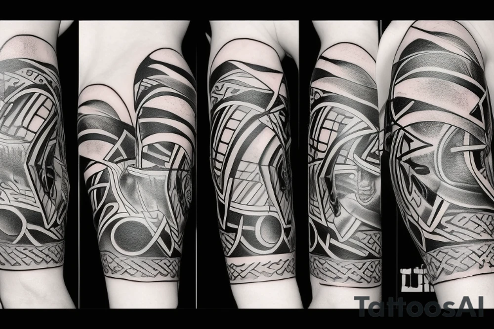 Basketball under Cilinder hat tattoo idea