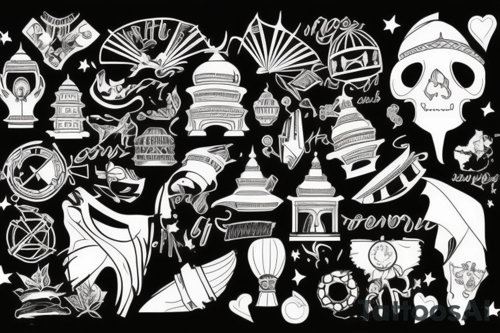 Travelling Asia while in your 20s tattoo idea
