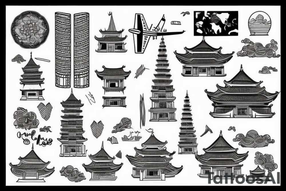 Travelling Asia while in your 20s tattoo idea