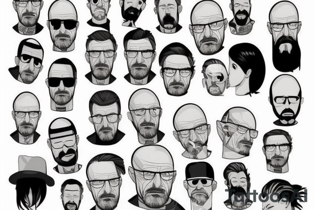 Walter white como dibujo animado tattoo idea