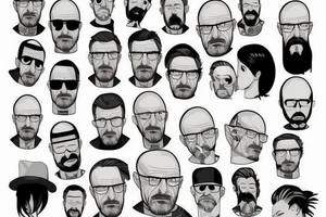Walter white como dibujo animado tattoo idea