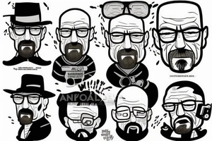 Walter white como dibujo animado tattoo idea
