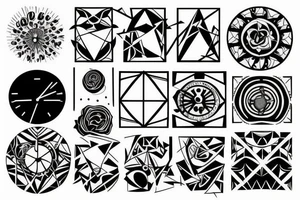 Time and universe tattoo idea