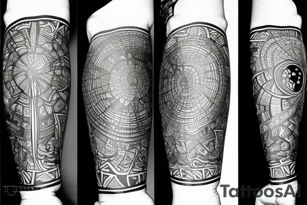 Time and universe tattoo idea