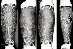 Time and universe tattoo idea