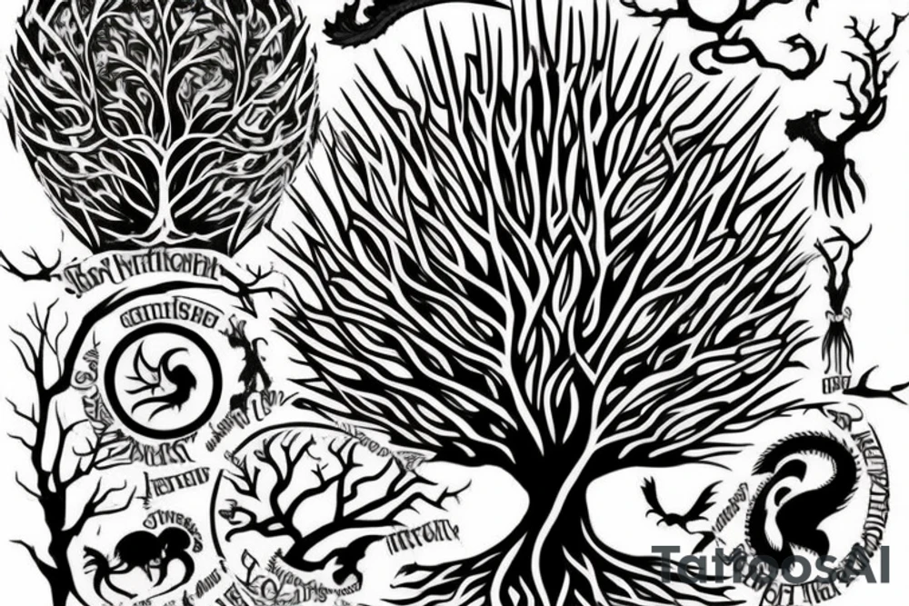 Game of Thrones heart tree tattoo idea