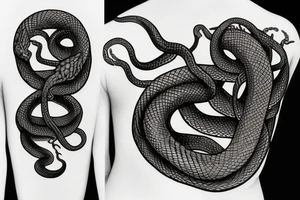 a snake wrapped around a sword tattoo idea