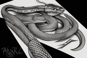 spine tattoo of snake wrapped around a sword tattoo idea