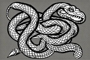 spine tattoo of snake wrapped around a sword tattoo idea